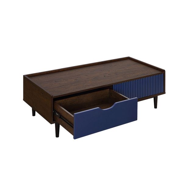 Manhattan Comfort Duane Modern Ribbed End Table and Coffee Table