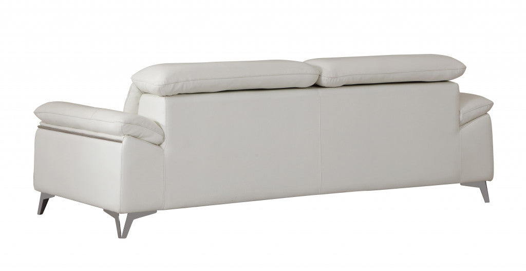 Homeroots 31" Fashionable White Leather Sofa 329688