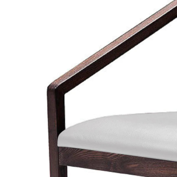 Benzara Leatherette Upholstered Wooden Lounge Chair, Brown and Gray BM187506