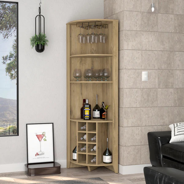 FM Furniture Bouvet Corner Bar Cabinet