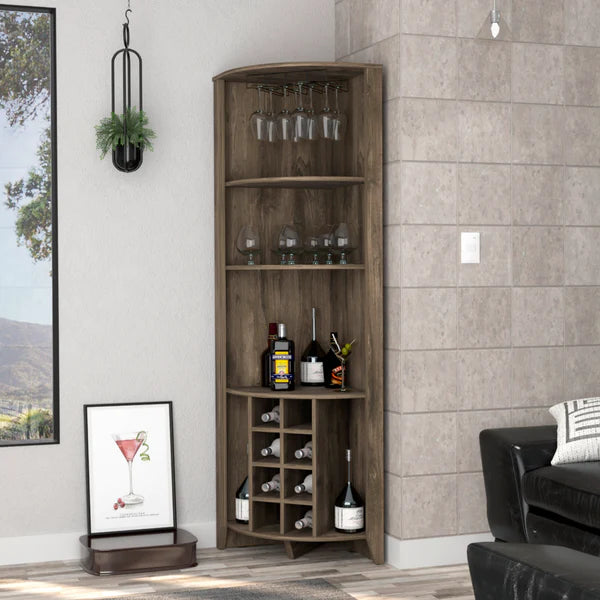 FM Furniture Bouvet Corner Bar Cabinet