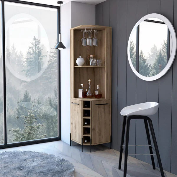 FM Furniture Reese Corner Bar Cabinet FM7768BLM