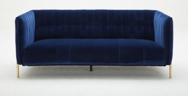 J&M Furniture Deco Chair, Sofa, Loveseat in Blue