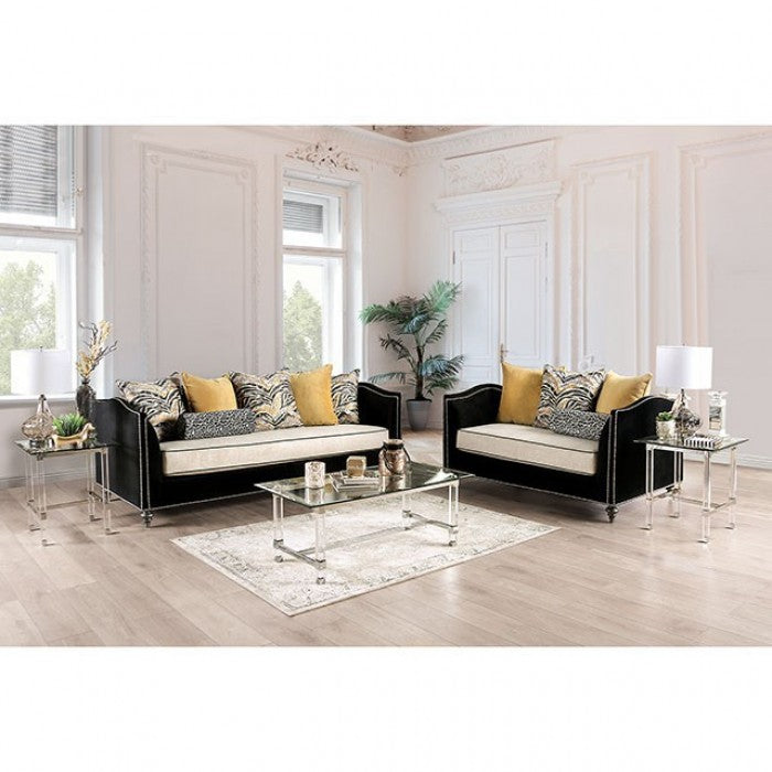 Furniture of America Mariposa Nailhead Trim Sofa IDF-2285-SF