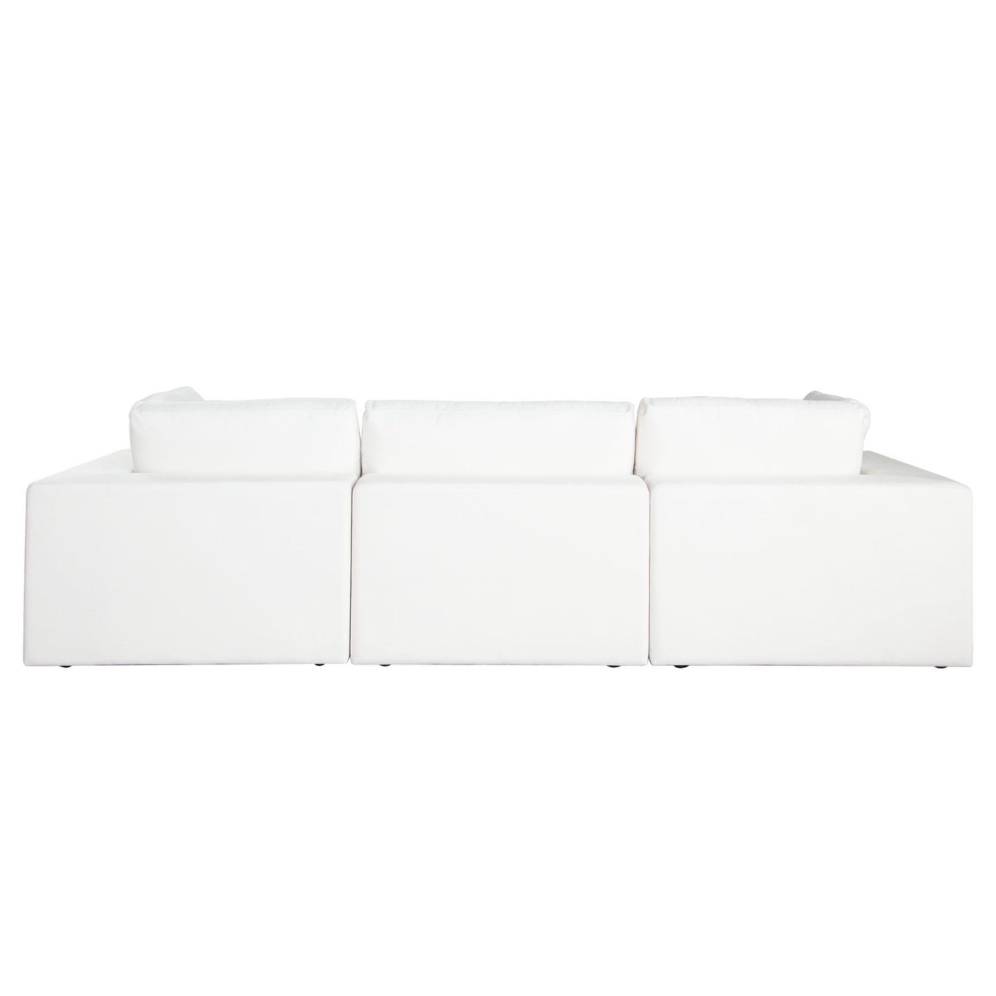 Muse 4PC Modular Reversible Chaise Sectional in Mist White Performance Fabric by Diamond Sofa