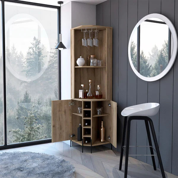 FM Furniture Reese Corner Bar Cabinet FM7768BLM