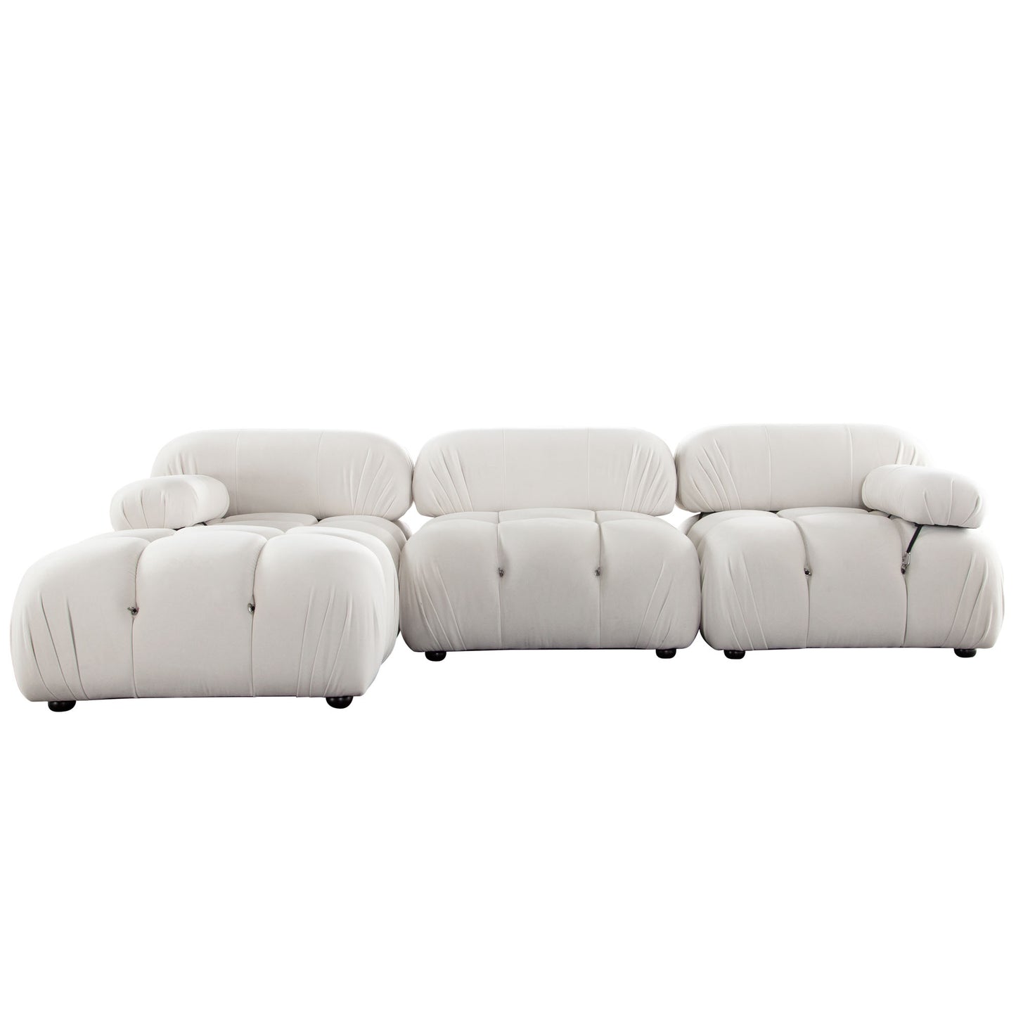 Paloma 4PC Modular 111 Inch Reversible Chaise Sectional Velvet by Diamond Sofa