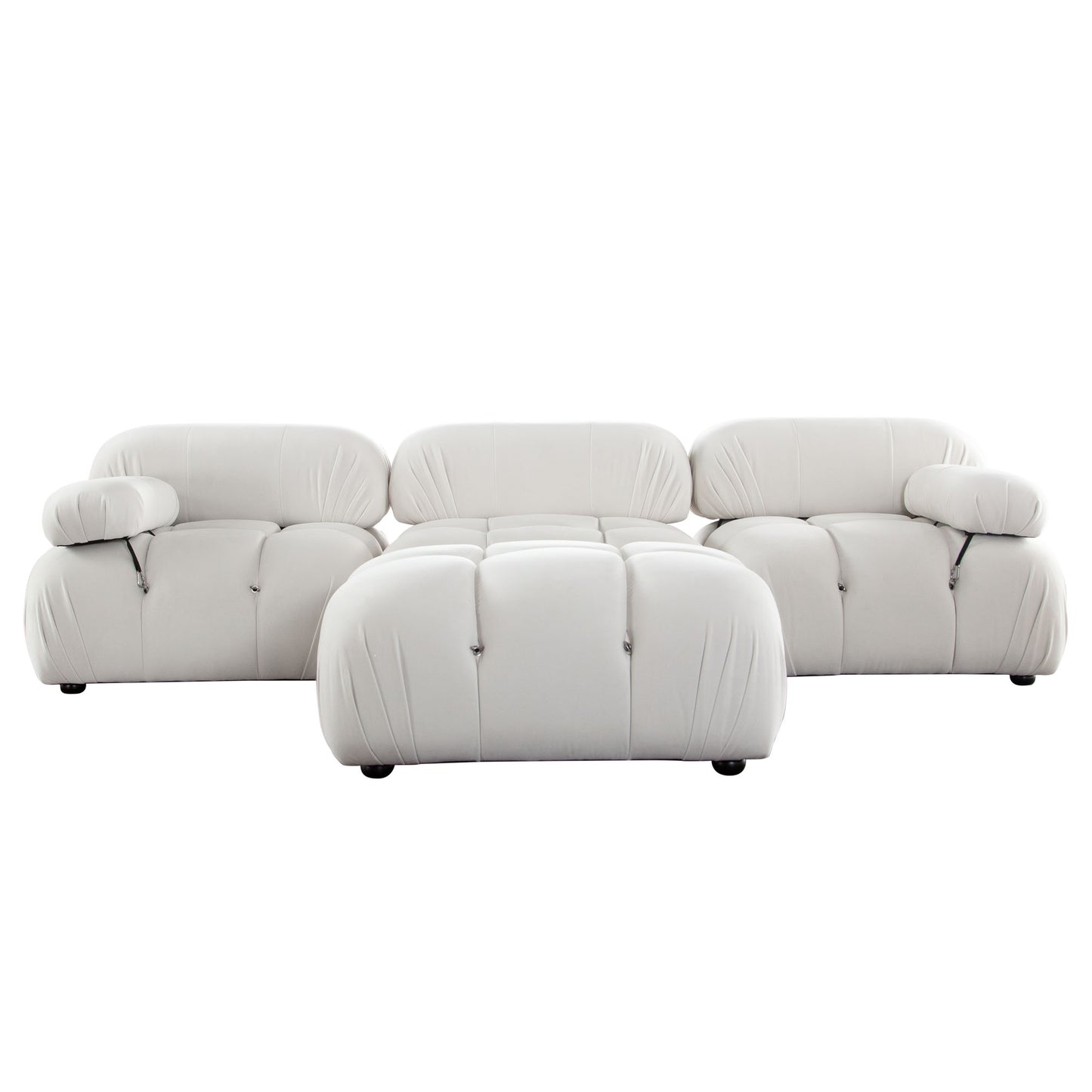 Paloma 4PC Modular 111 Inch Reversible Chaise Sectional Velvet by Diamond Sofa