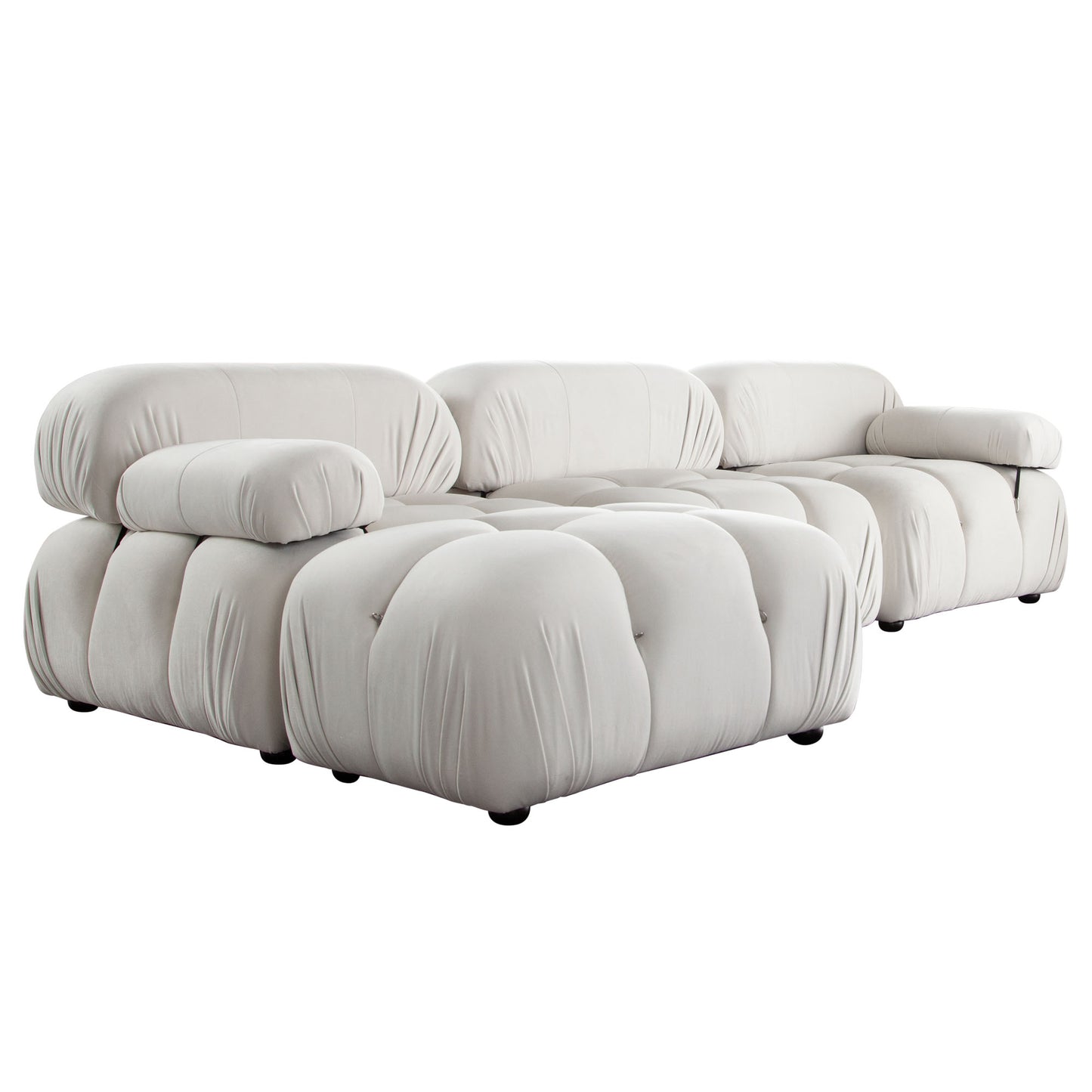 Paloma 4PC Modular 111 Inch Reversible Chaise Sectional Velvet by Diamond Sofa