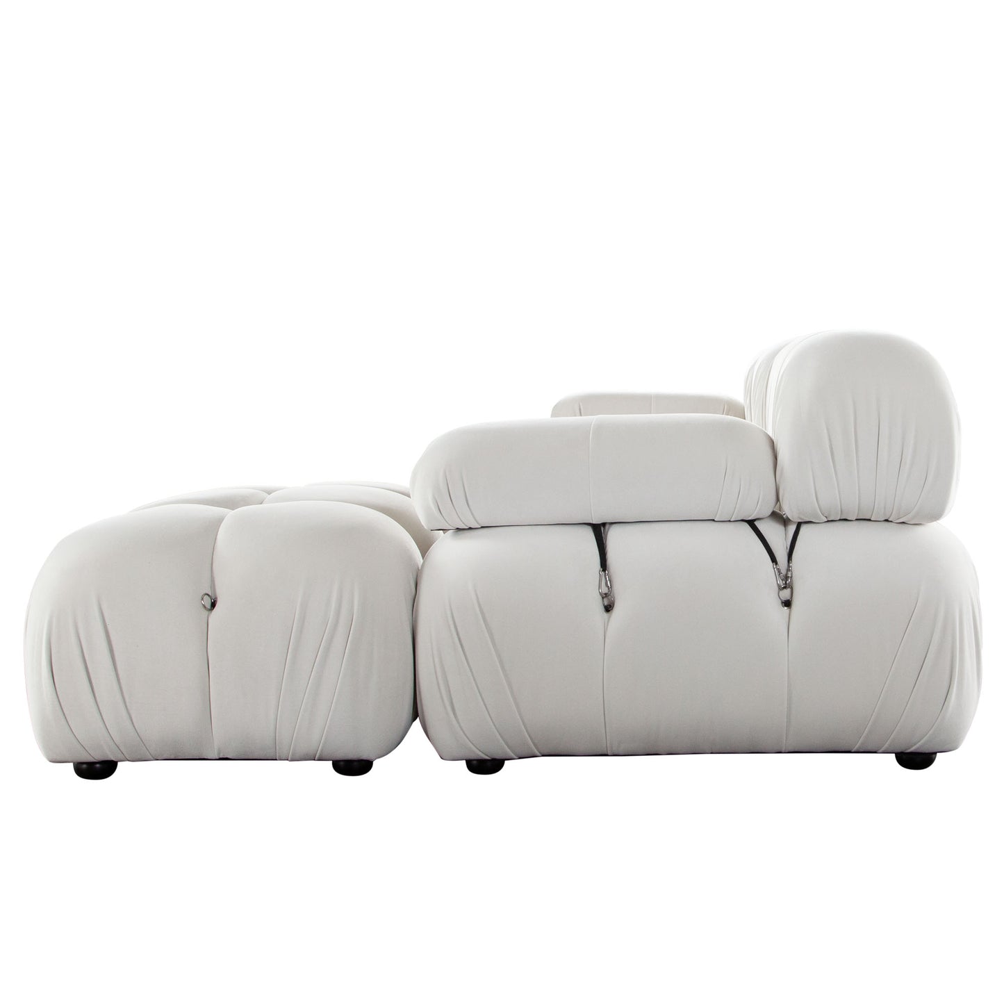 Paloma 4PC Modular 111 Inch Reversible Chaise Sectional Velvet by Diamond Sofa