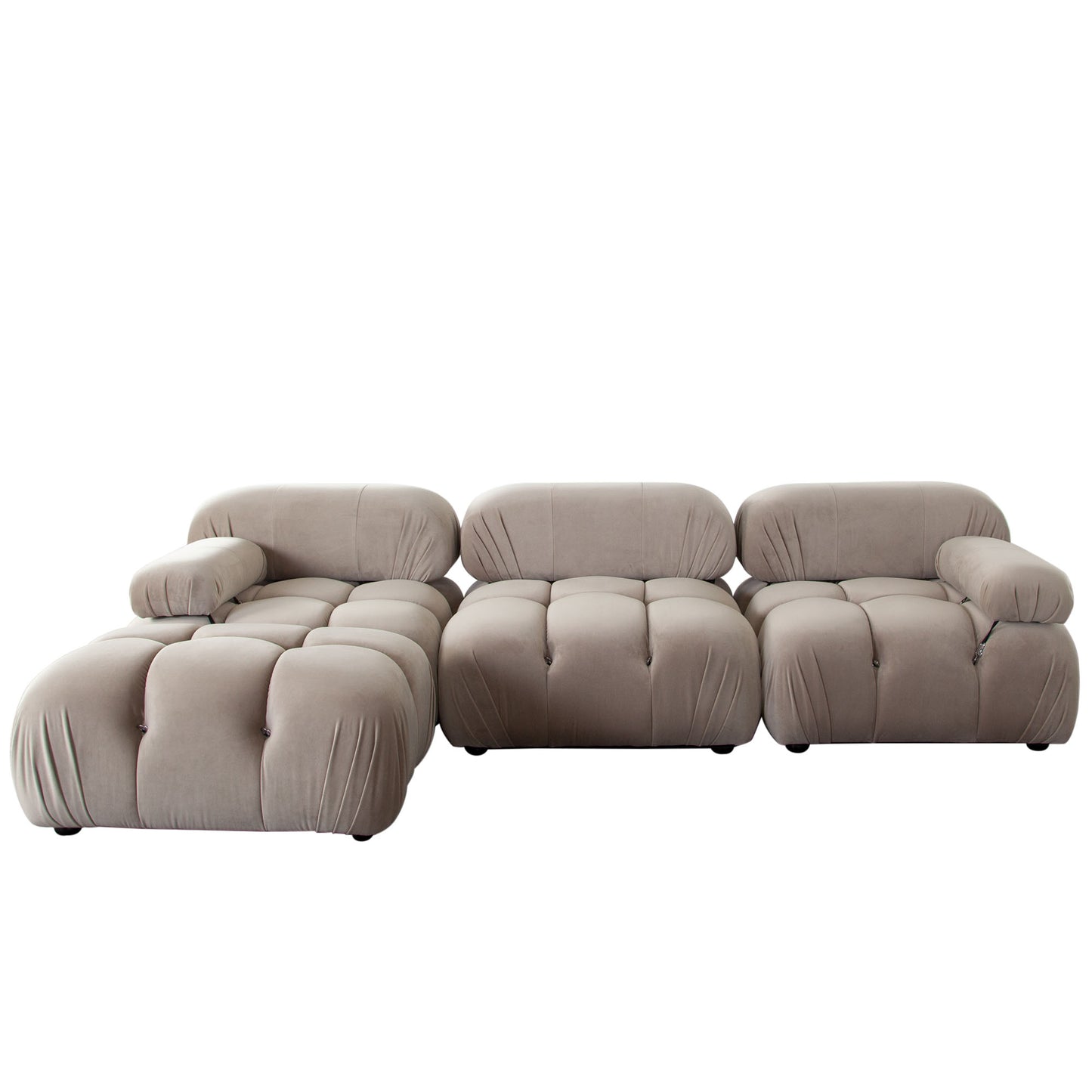 Paloma 4PC Modular 111 Inch Reversible Chaise Sectional Velvet by Diamond Sofa