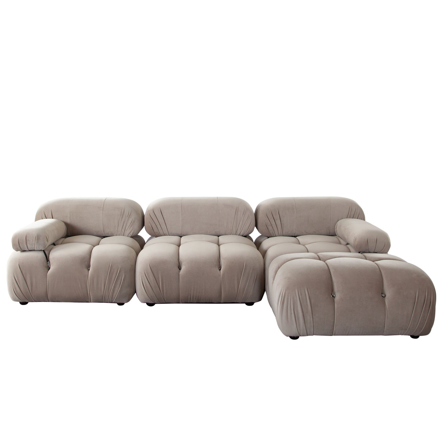Paloma 4PC Modular 111 Inch Reversible Chaise Sectional Velvet by Diamond Sofa