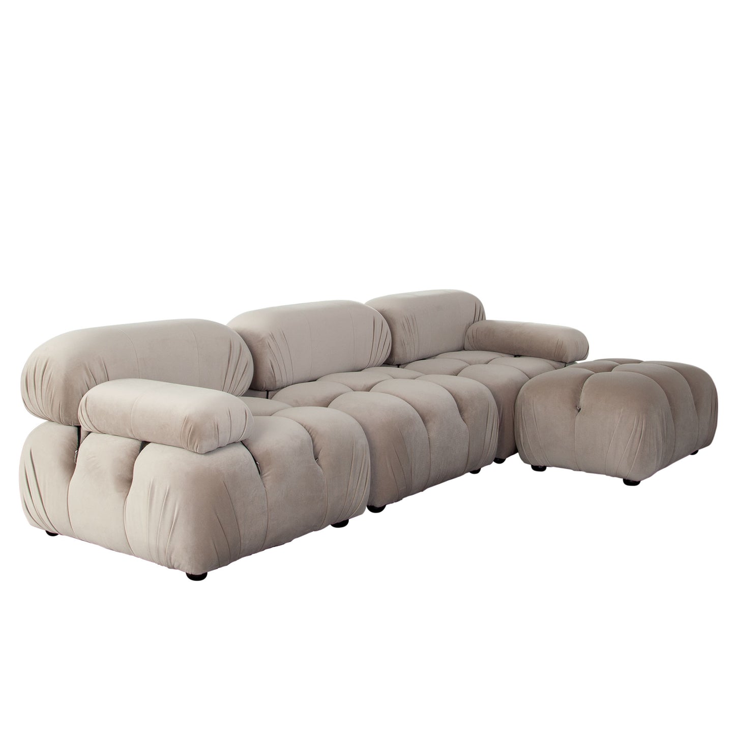 Paloma 4PC Modular 111 Inch Reversible Chaise Sectional Velvet by Diamond Sofa