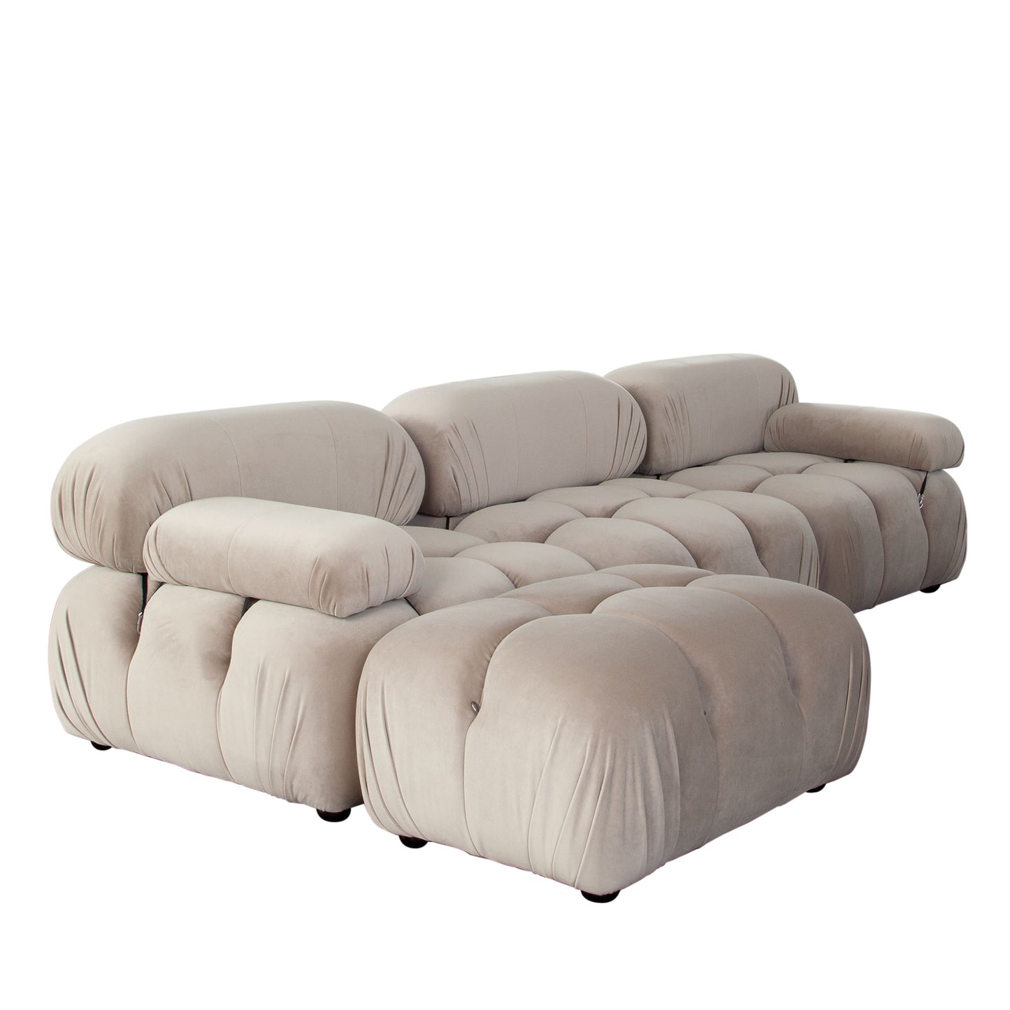 Paloma 4PC Modular 111 Inch Reversible Chaise Sectional Velvet by Diamond Sofa