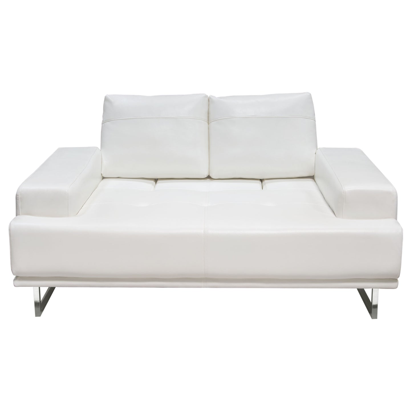 Russo Loveseat w/ Adjustable Seat Backs Leather/Fabric by Diamond Sofa
