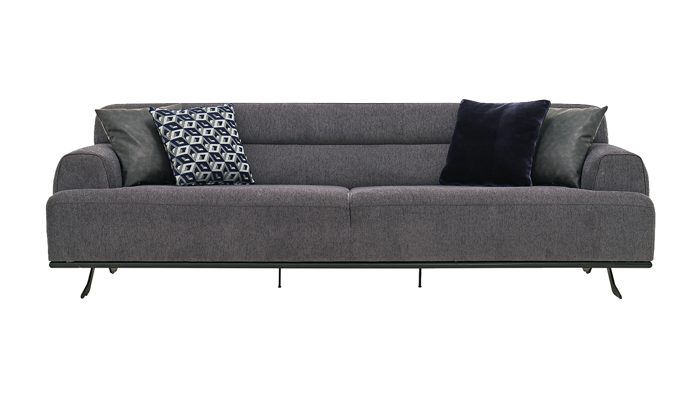 Enza Home Valdera 3 Seater Sofa - 2042 - K2 - 12504 Gray - AR:217 - BR:117 01431723