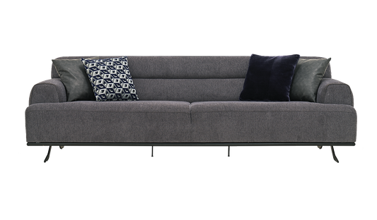 Enza Home Valdera 3 Seater Sofa - 2042 - K2 - 12504 Gray - AR:217 - BR:117 01431723