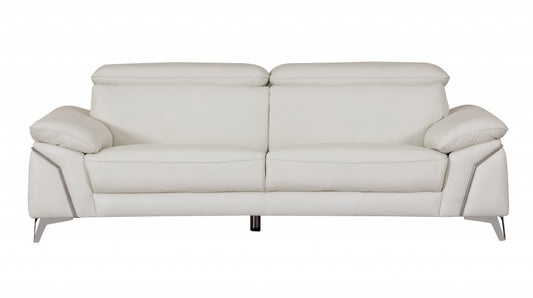 Homeroots 31" Fashionable White Leather Sofa 329688