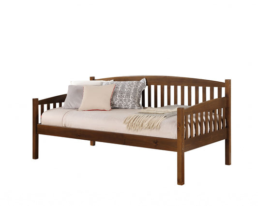 Homeroots 42" X 80" X 37" Antique Oak Wood Daybed 347213