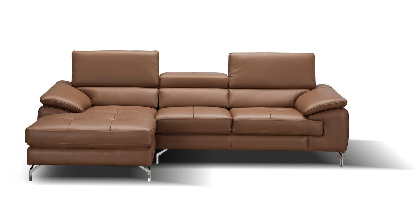 J&M Furniture A973B Italian Leather Mini Sectional