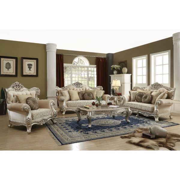 ACME Bently Sofa Set with Pillows