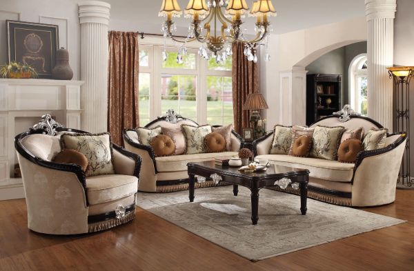 ACME Ernestine Sofa Set with Pillows