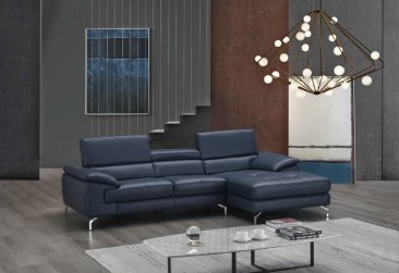 J&M Furniture A973B Italian Leather Mini Sectional