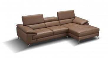 J&M Furniture A973B Italian Leather Mini Sectional