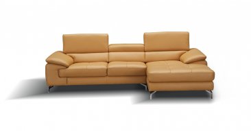 J&M Furniture A973B Italian Leather Mini Sectional