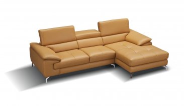 J&M Furniture A973B Italian Leather Mini Sectional