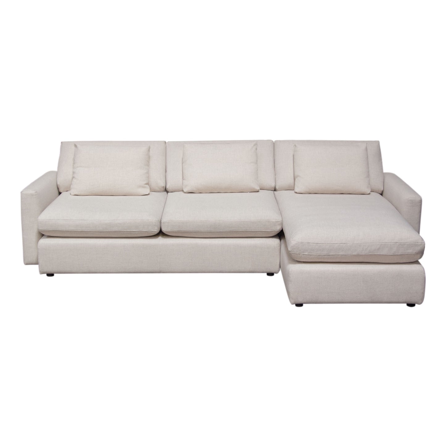 Arcadia 2PC Reversible Chaise Sectional w/ Feather Down Seating Fabric by Diamond Sofa