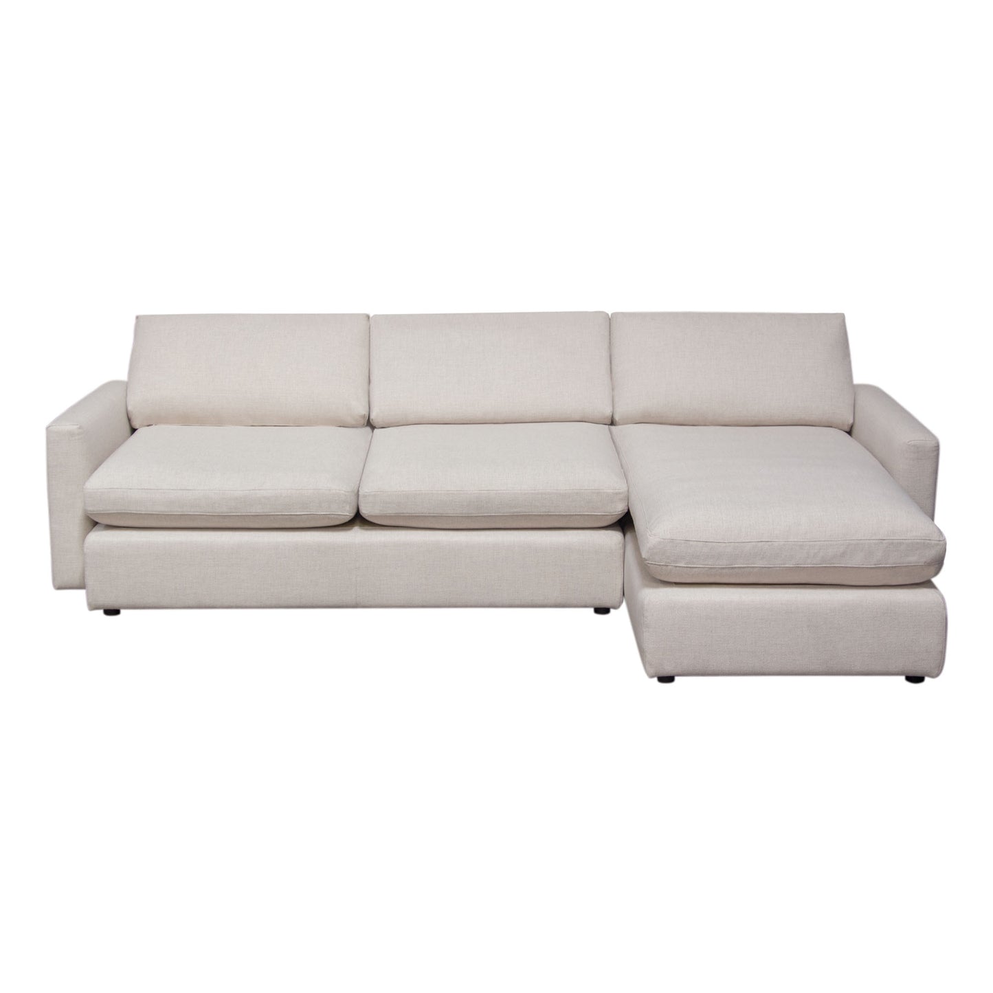 Arcadia 2PC Reversible Chaise Sectional w/ Feather Down Seating Fabric by Diamond Sofa