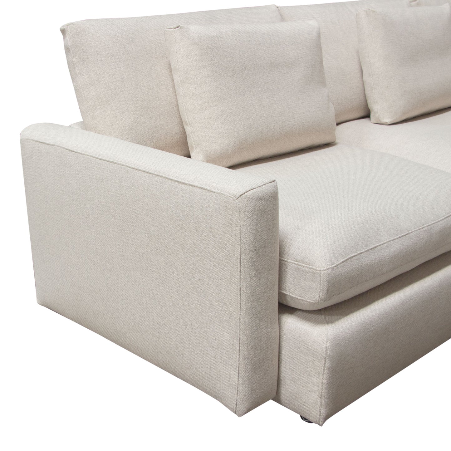 Arcadia 2PC Reversible Chaise Sectional w/ Feather Down Seating Fabric by Diamond Sofa