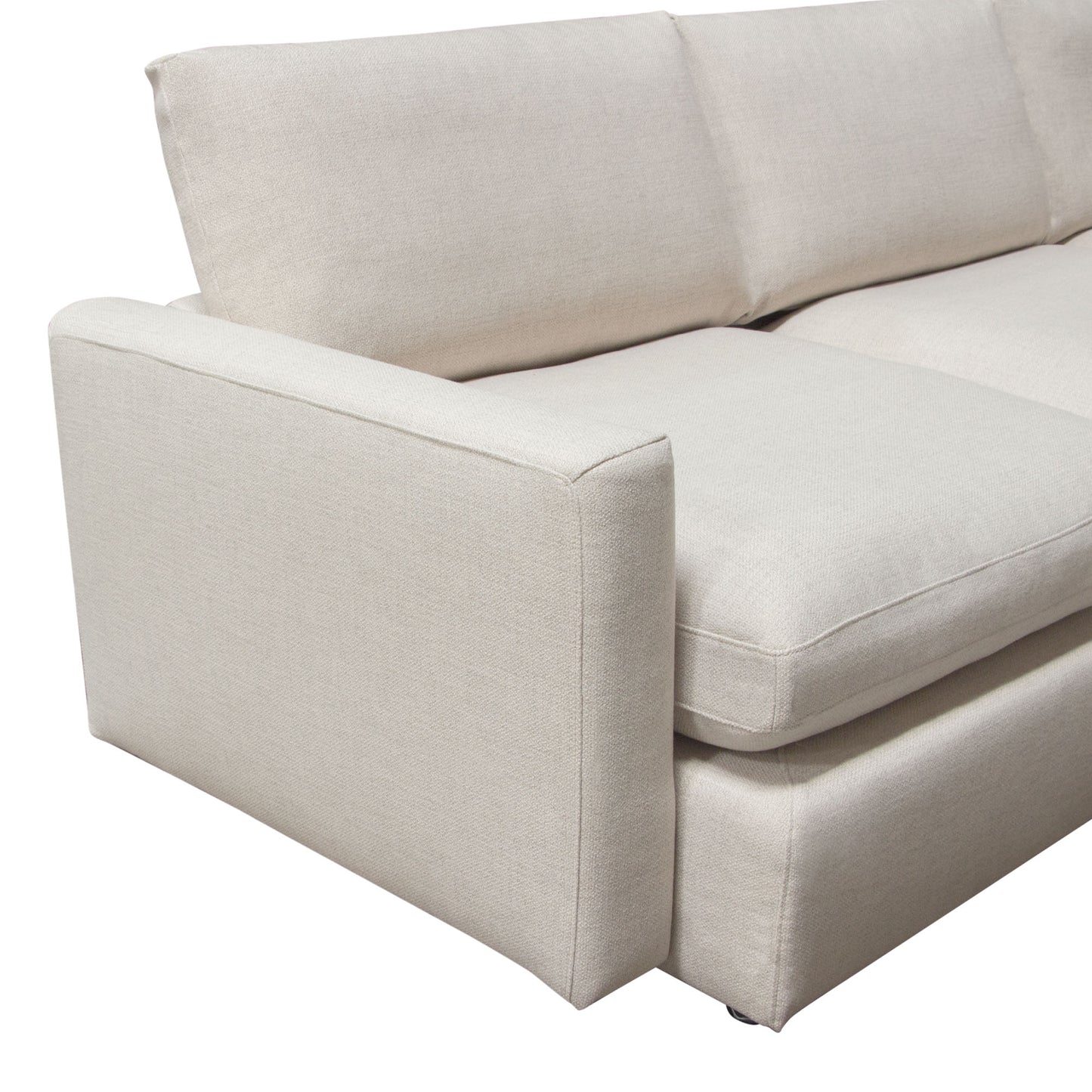 Arcadia 2PC Reversible Chaise Sectional w/ Feather Down Seating Fabric by Diamond Sofa