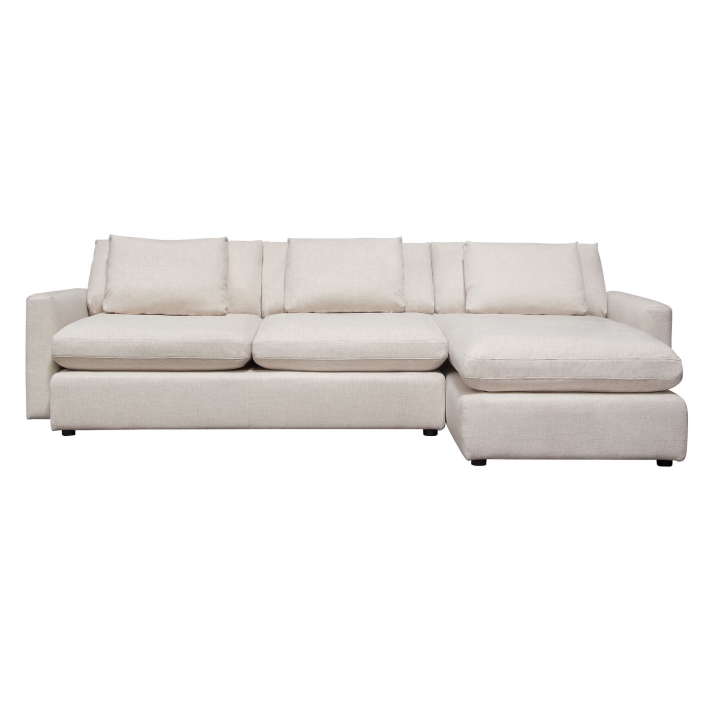 Arcadia 2PC Reversible Chaise Sectional w/ Feather Down Seating Fabric by Diamond Sofa