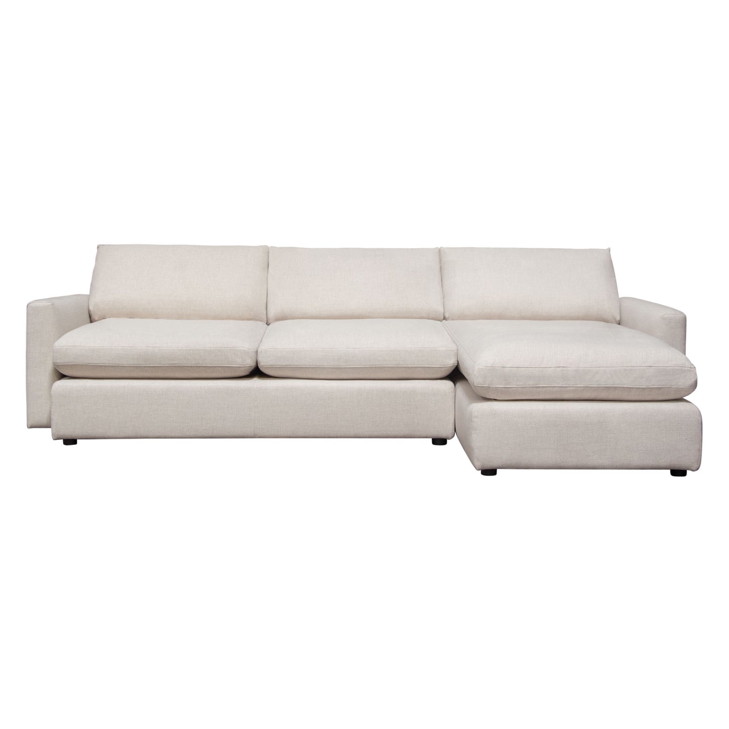 Arcadia 2PC Reversible Chaise Sectional w/ Feather Down Seating Fabric by Diamond Sofa