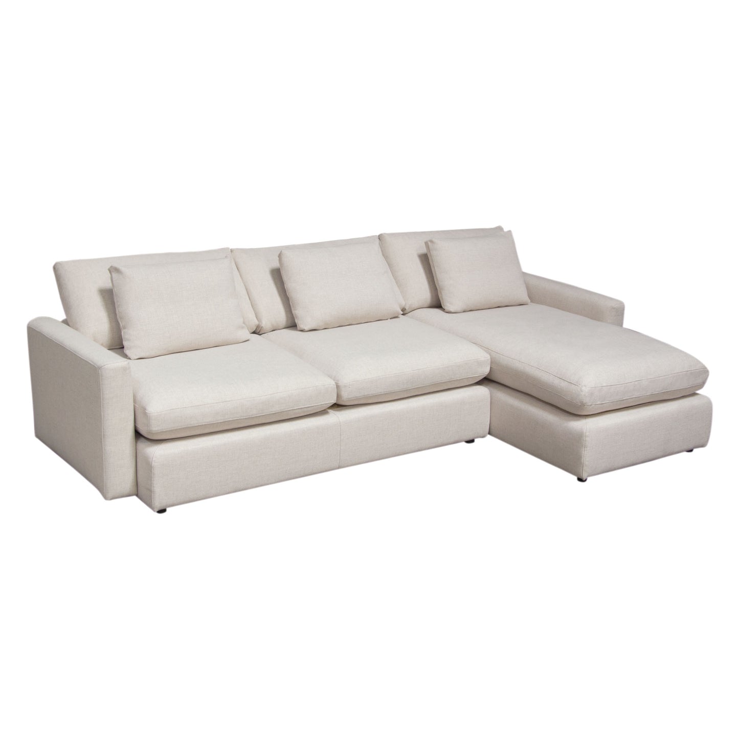 Arcadia 2PC Reversible Chaise Sectional w/ Feather Down Seating Fabric by Diamond Sofa