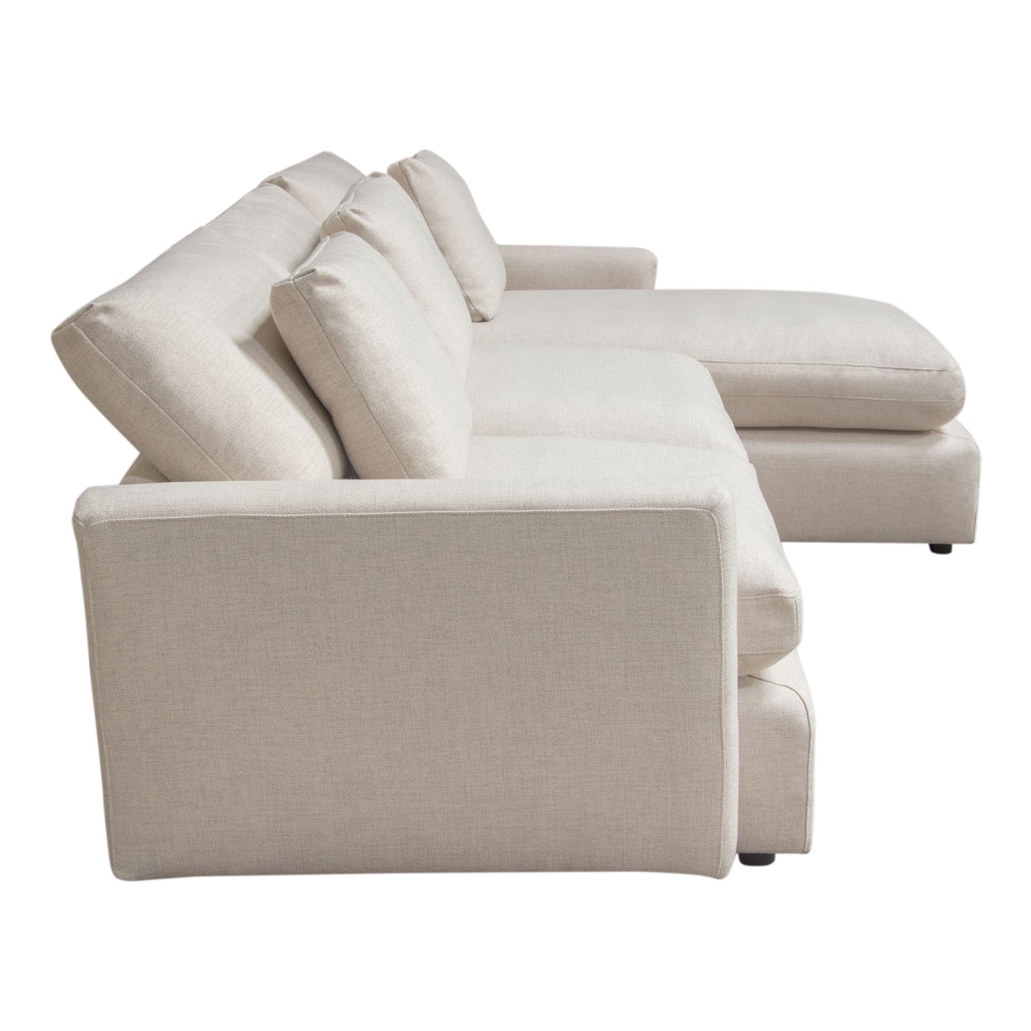 Arcadia 2PC Reversible Chaise Sectional w/ Feather Down Seating Fabric by Diamond Sofa