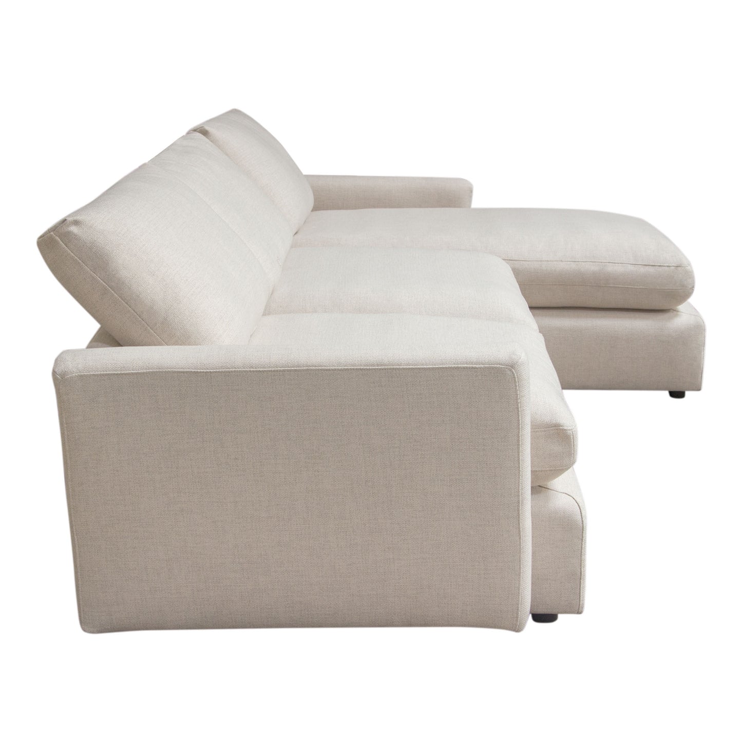 Arcadia 2PC Reversible Chaise Sectional w/ Feather Down Seating Fabric by Diamond Sofa