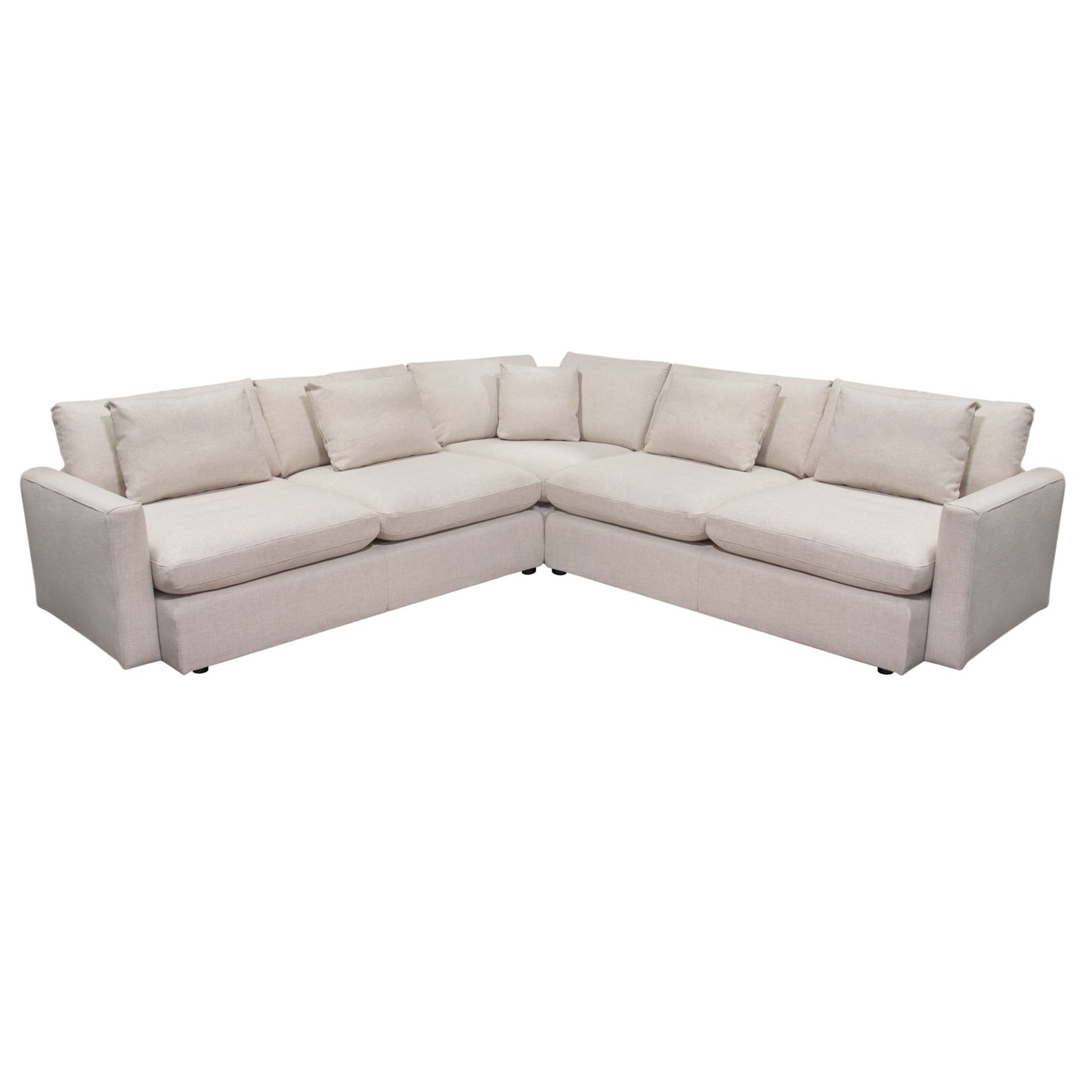 Arcadia 3PC Corner Sectional w/ Feather Down Seating Fabric by Diamond Sofa