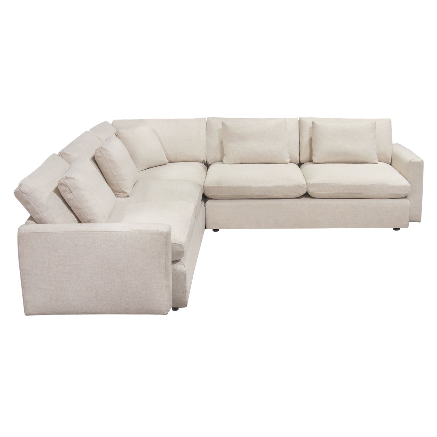 Arcadia 3PC Corner Sectional w/ Feather Down Seating Fabric by Diamond Sofa