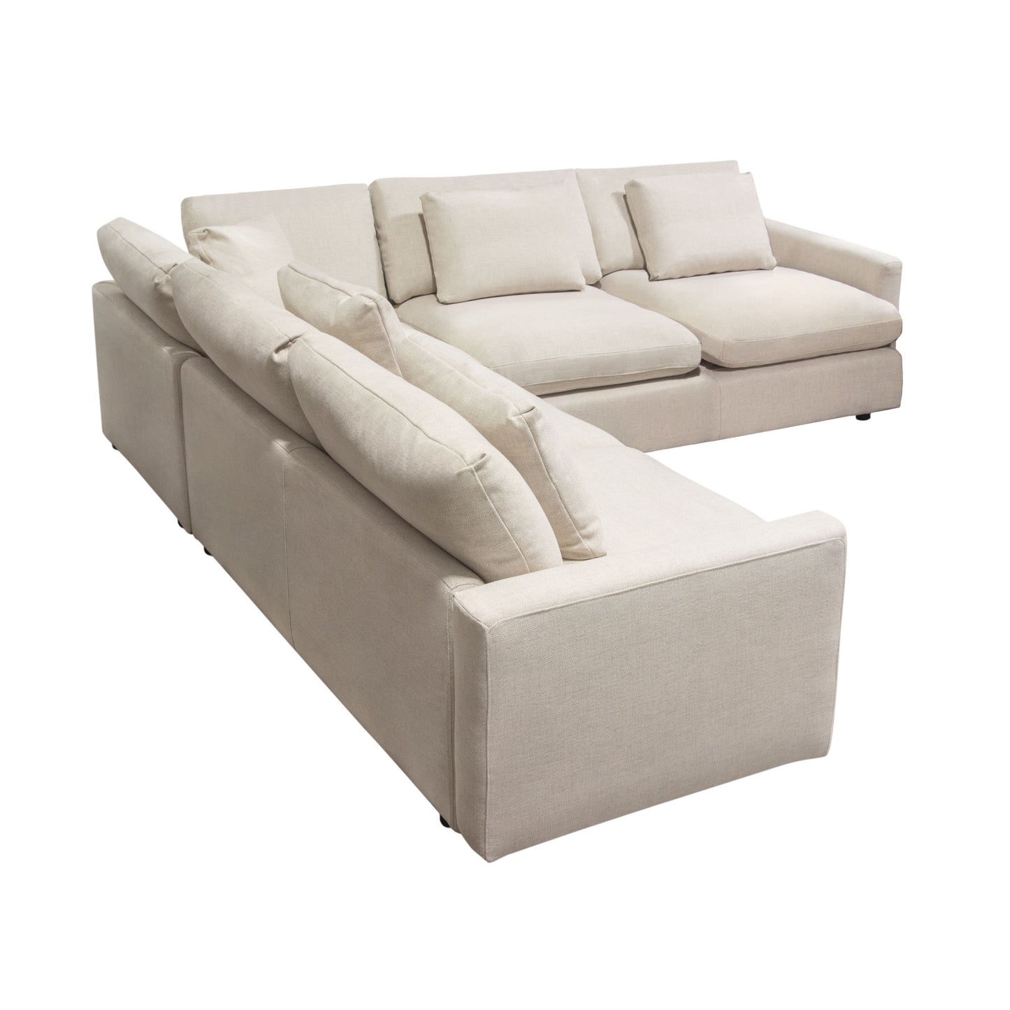 Arcadia 3PC Corner Sectional w/ Feather Down Seating Fabric by Diamond Sofa