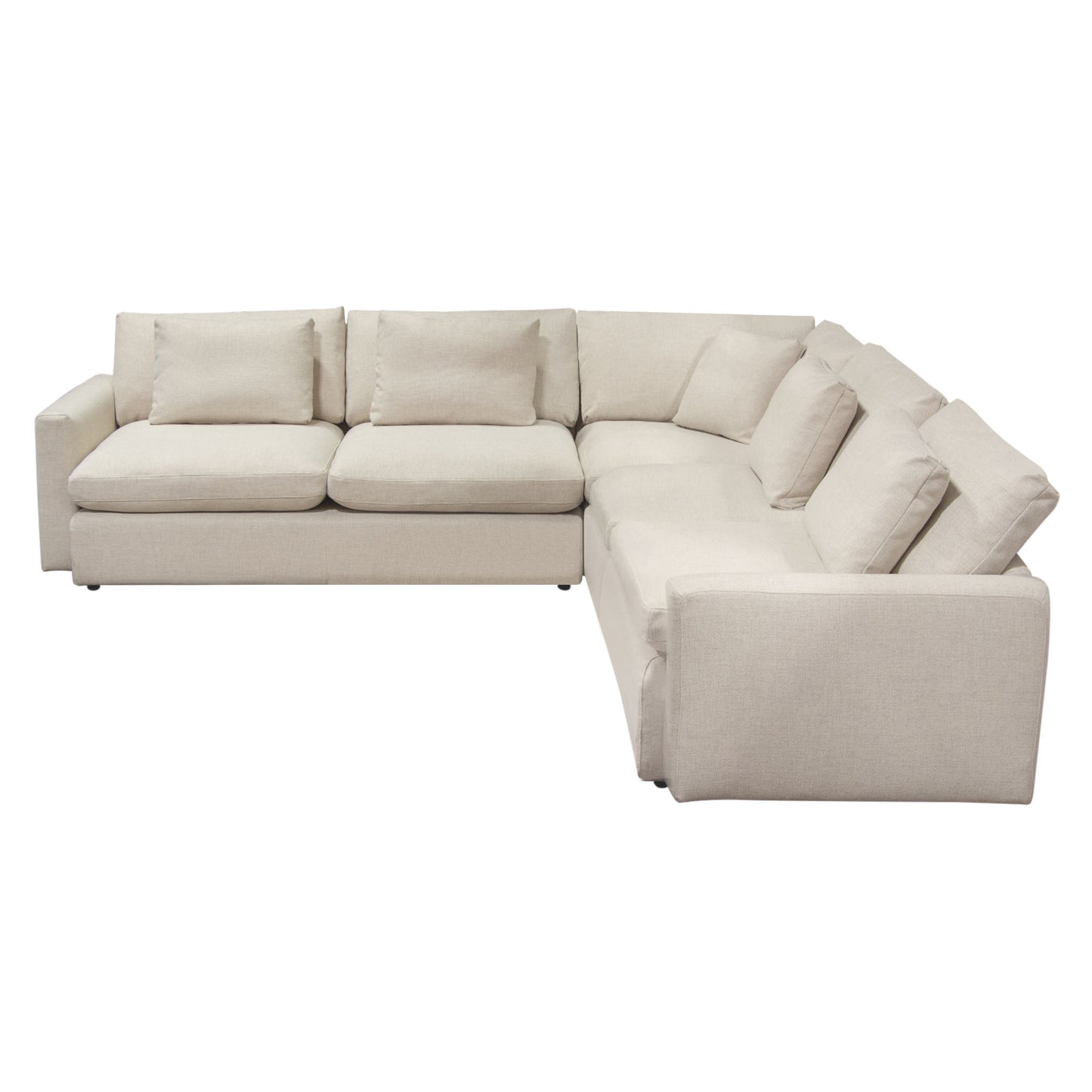 Arcadia 3PC Corner Sectional w/ Feather Down Seating Fabric by Diamond Sofa