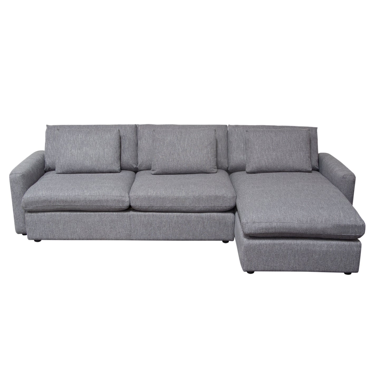 Arcadia 2PC Reversible Chaise Sectional w/ Feather Down Seating Fabric by Diamond Sofa