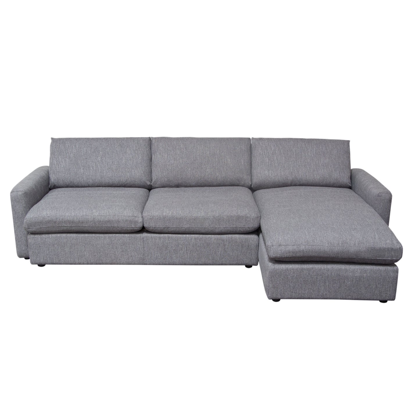 Arcadia 2PC Reversible Chaise Sectional w/ Feather Down Seating Fabric by Diamond Sofa