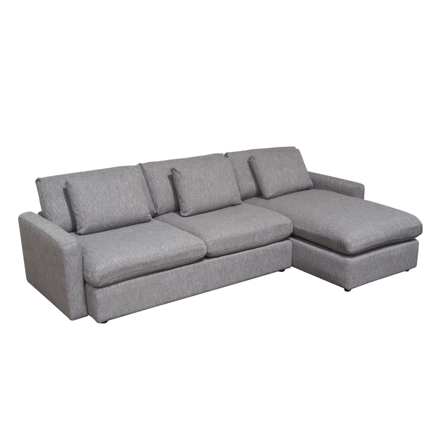 Arcadia 2PC Reversible Chaise Sectional w/ Feather Down Seating Fabric by Diamond Sofa