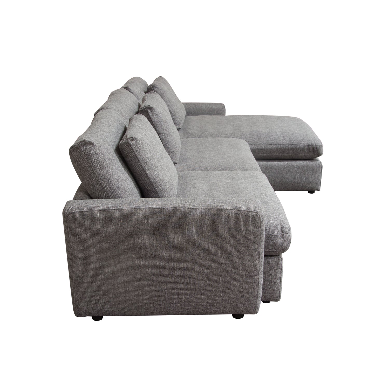 Arcadia 2PC Reversible Chaise Sectional w/ Feather Down Seating Fabric by Diamond Sofa