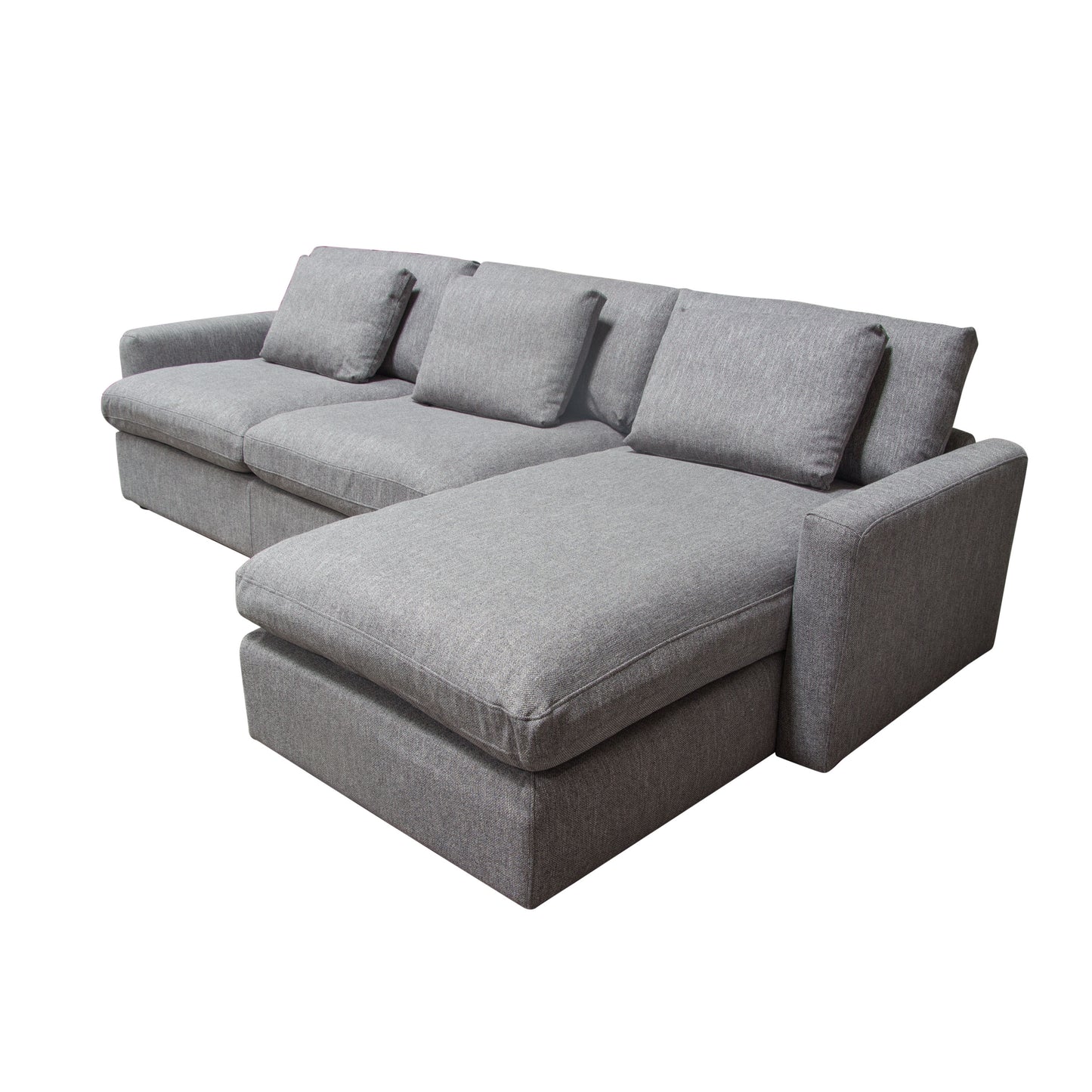 Arcadia 2PC Reversible Chaise Sectional w/ Feather Down Seating Fabric by Diamond Sofa