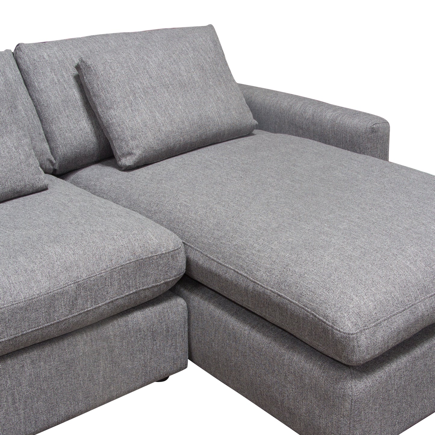 Arcadia 2PC Reversible Chaise Sectional w/ Feather Down Seating Fabric by Diamond Sofa