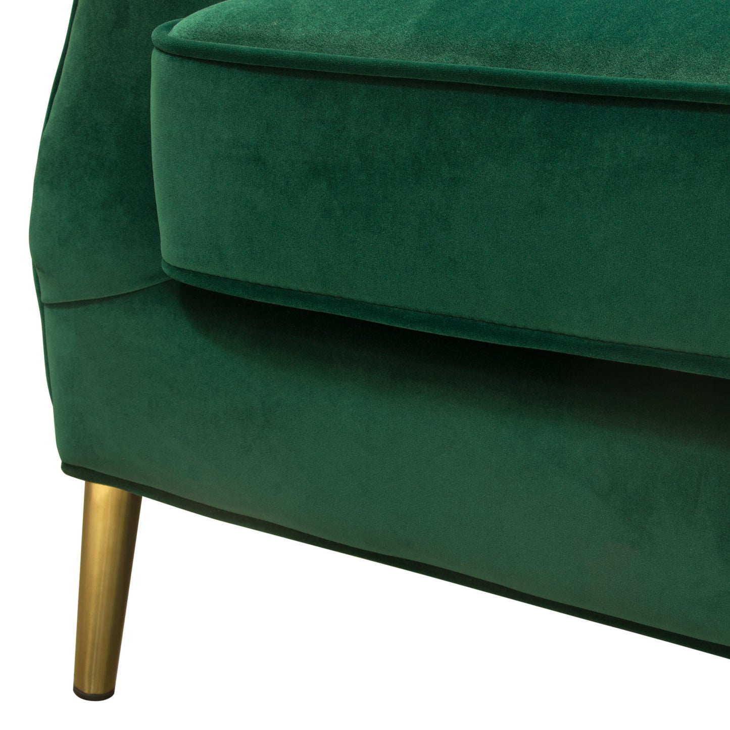 Ava Sofa in Emerald Green w/ Gold Leg by Diamond Sofa AVASOEM